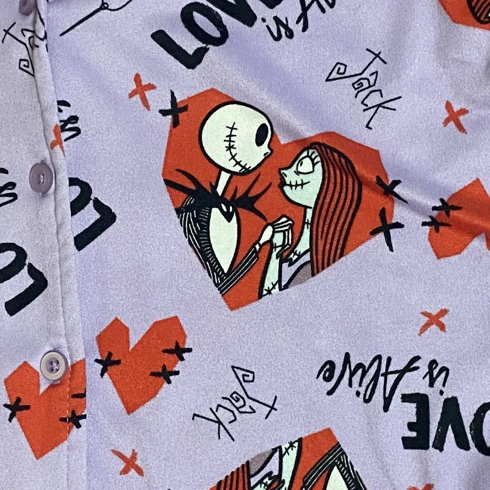 Disney Nightmare Before Christmas Pajamas XS Jack Sally Skellington Whimsigoth - Picture 2 of 15